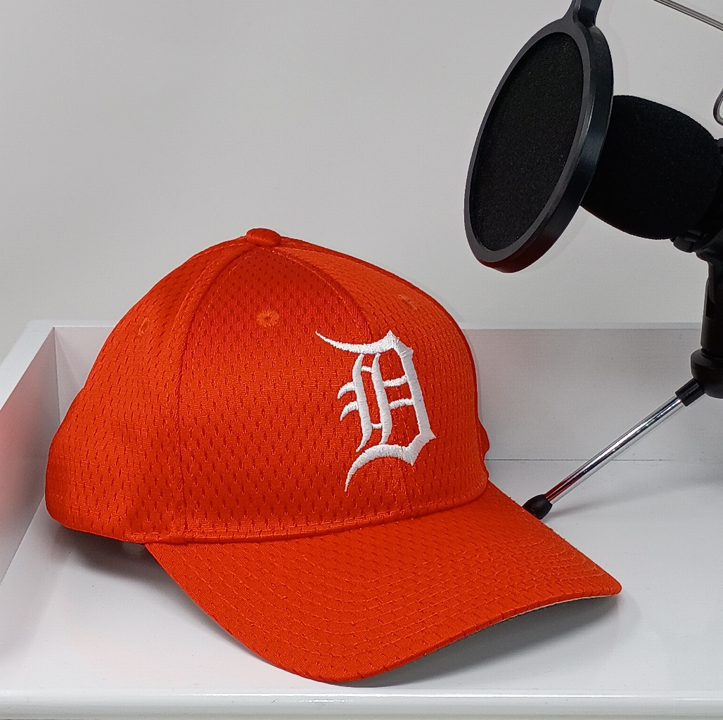 Orange Baseball Cap With White Logo